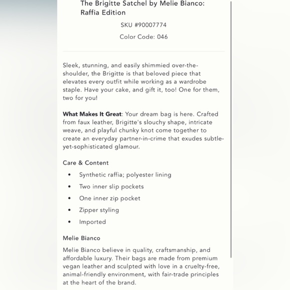 Melie Bianco Brigitte green NWT - Picture 7 of 7